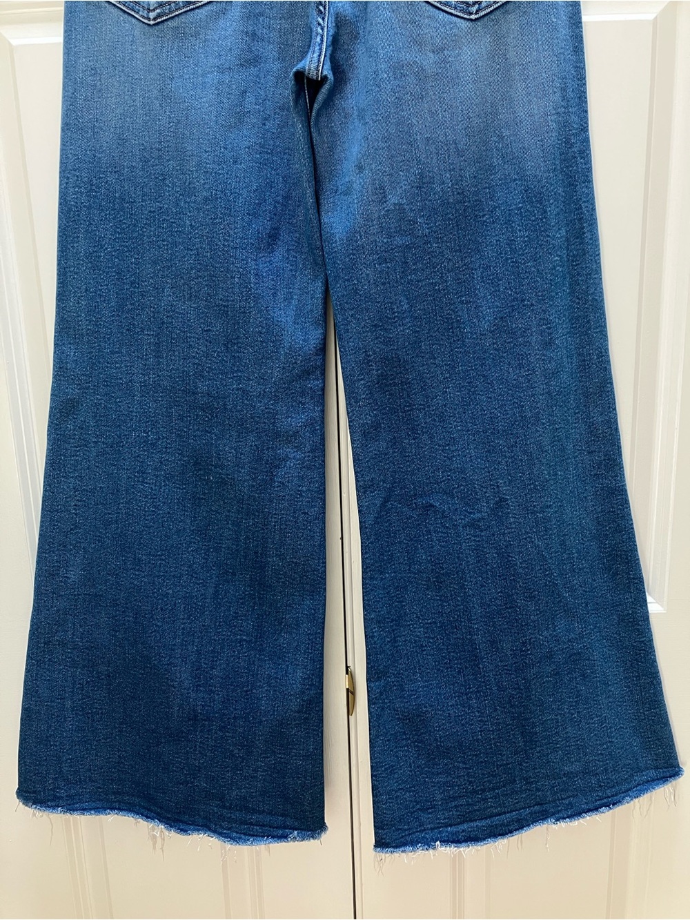 Mother The Roller Fray Wide Leg Denim Jeans Work Hard Play Hard size 29 - Picture 8 of 14